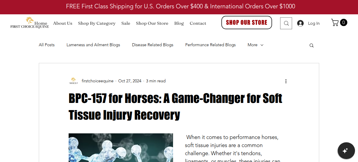 BPC-157 for Horse Injury Recovery