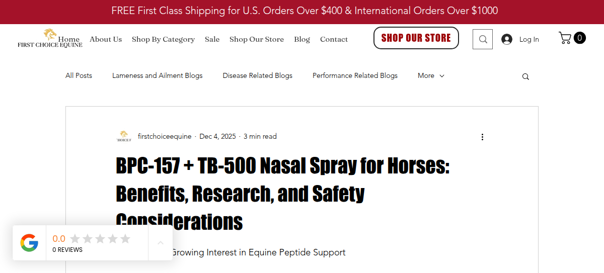 peptides bpc 157 and tb 500 nasal spray BPC-157 TB-500 Nasal Spray for Horses